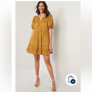 Puff sleeve mini swing dress Old Navy